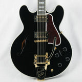 2016 Gibson ES-355 EBONY BLACK Gloss Limited Edition! Gold Bigsby! Memphis 335 345