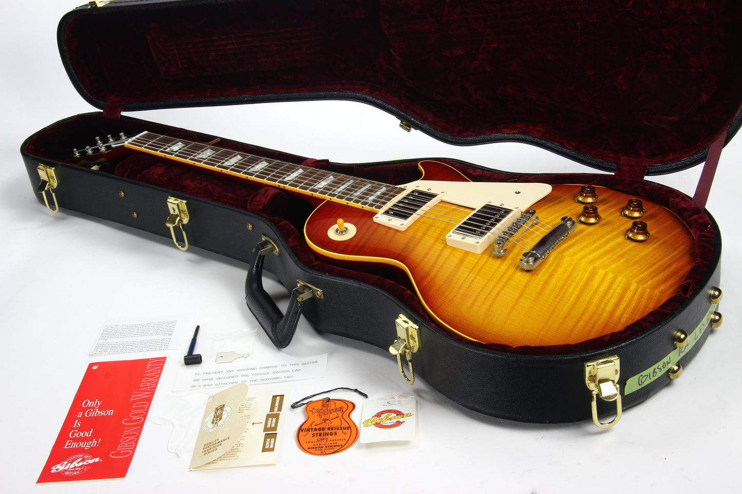 MINT 1999 Gibson '59 Reissue 40th Anniversary Les Paul 1959 Custom Shop Historic LP R9 - FLAMETOP!