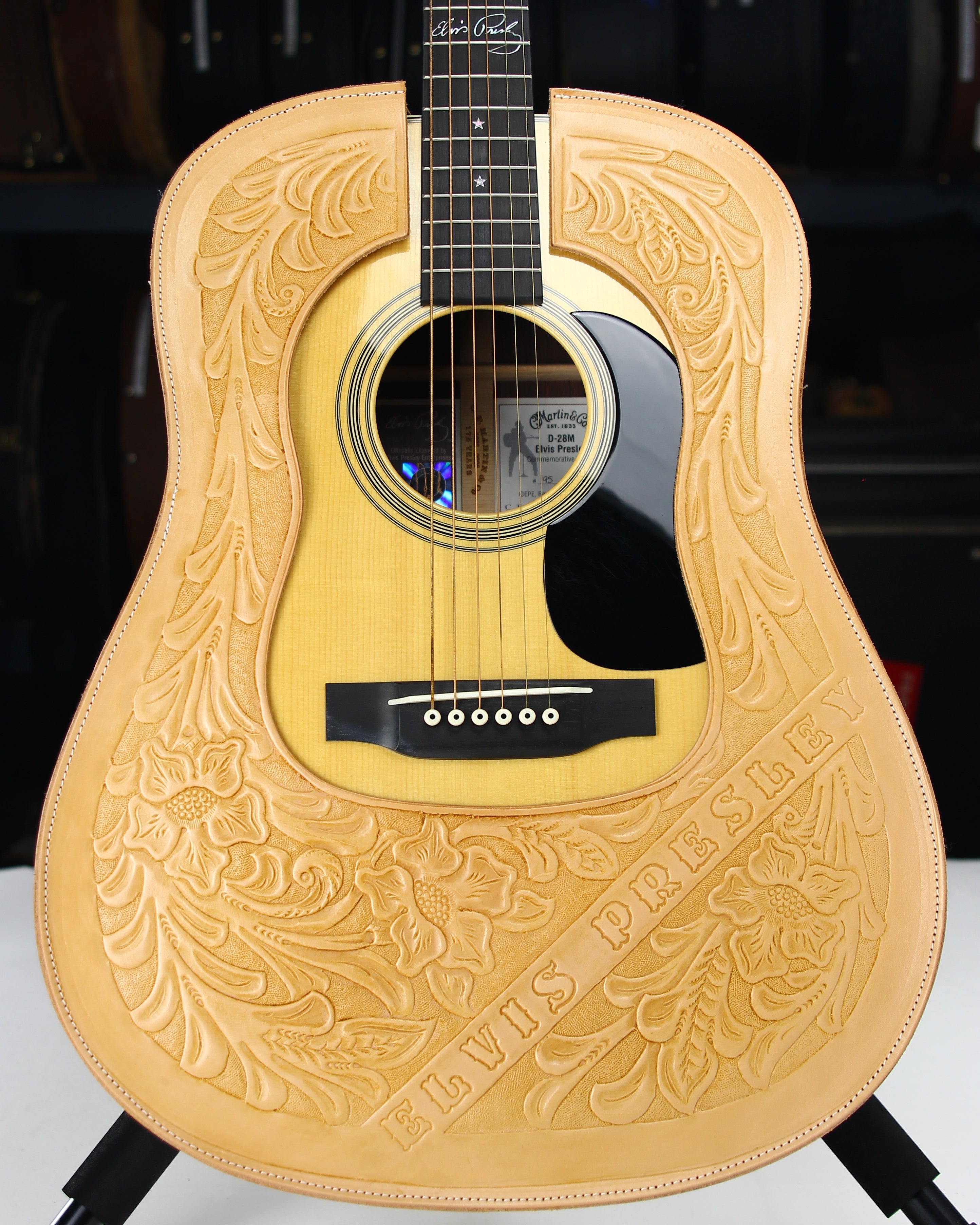 *SOLD*  2008 Martin Elvis Presley 1955 D-28M Madagascar Rosewood w/Leather Cover, MINTY