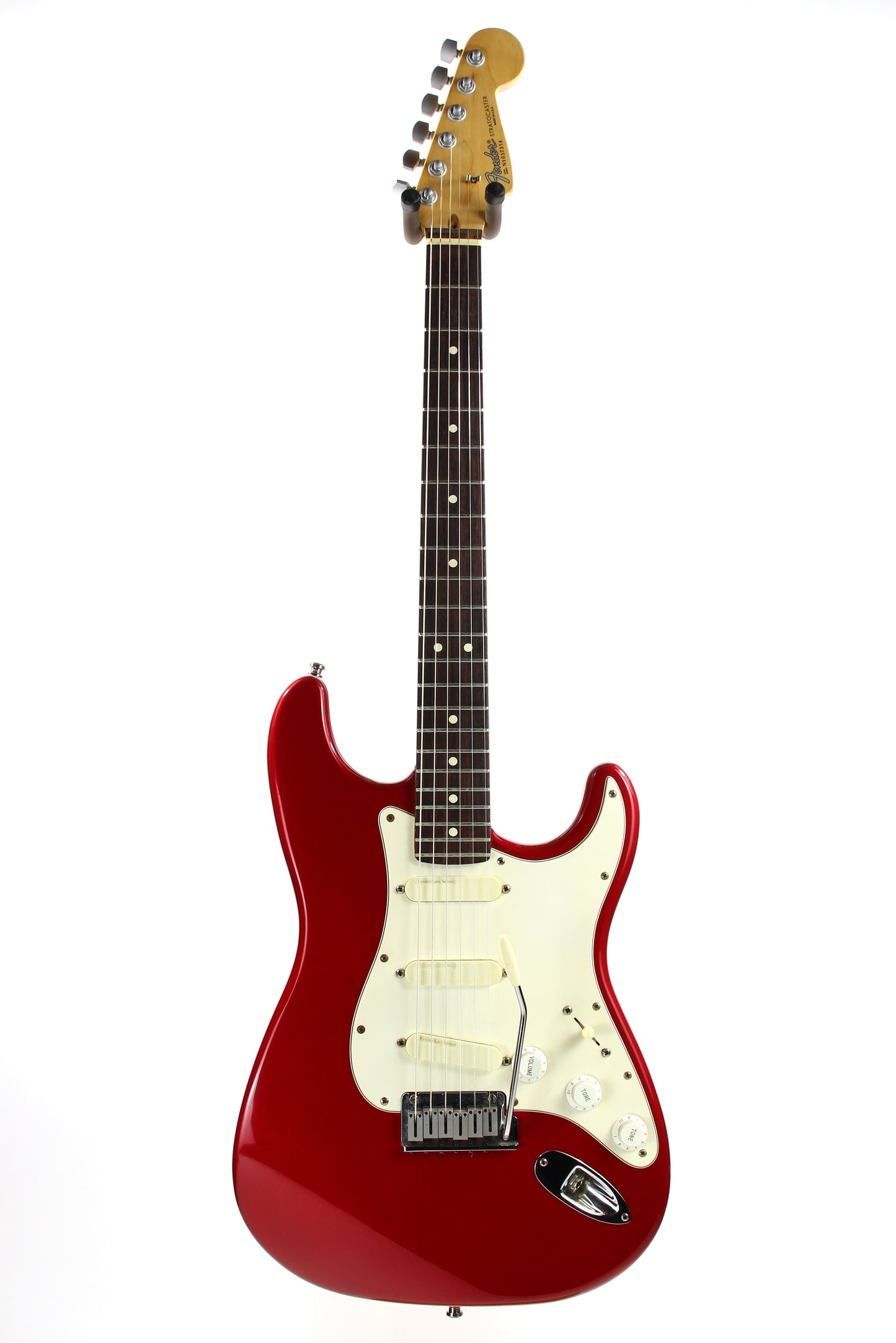1992 Fender American Stratocaster Strat Plus USA Deluxe FROST RED - Lace Sensor Pickups, Rosewood Neck