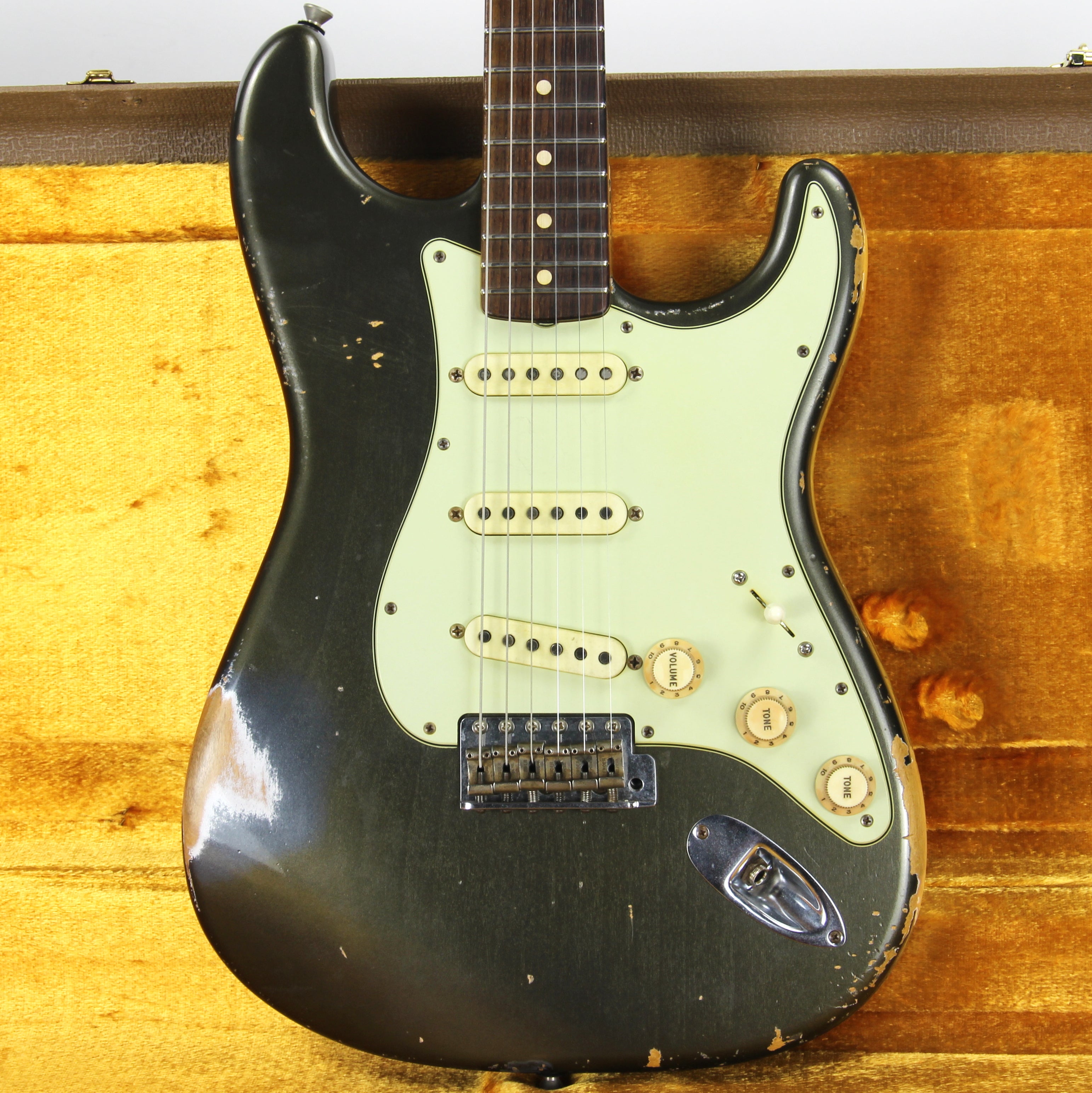 *SOLD*  Fender Custom Shop Masterbuilt Paul Waller 1962 Stratocaster Relic Aged Charcoal Frost - Matching H/S '62 Strat Josefina Pups!