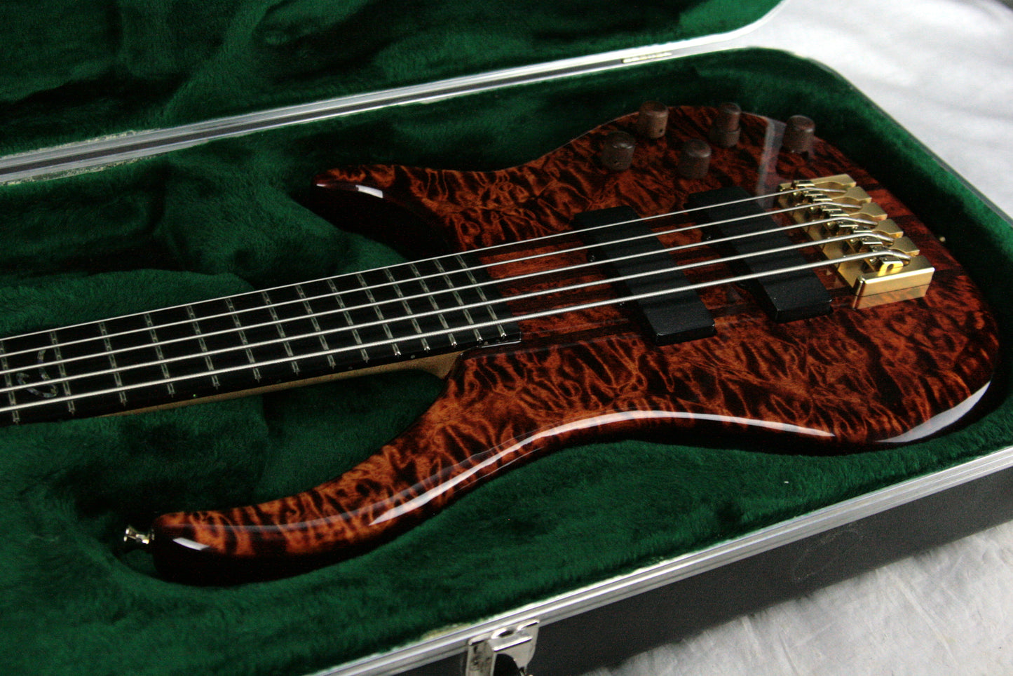 2002 Peavey USA Custom Shop CIRRUS 5-String Bass QUILT TOP Tiger Eye!