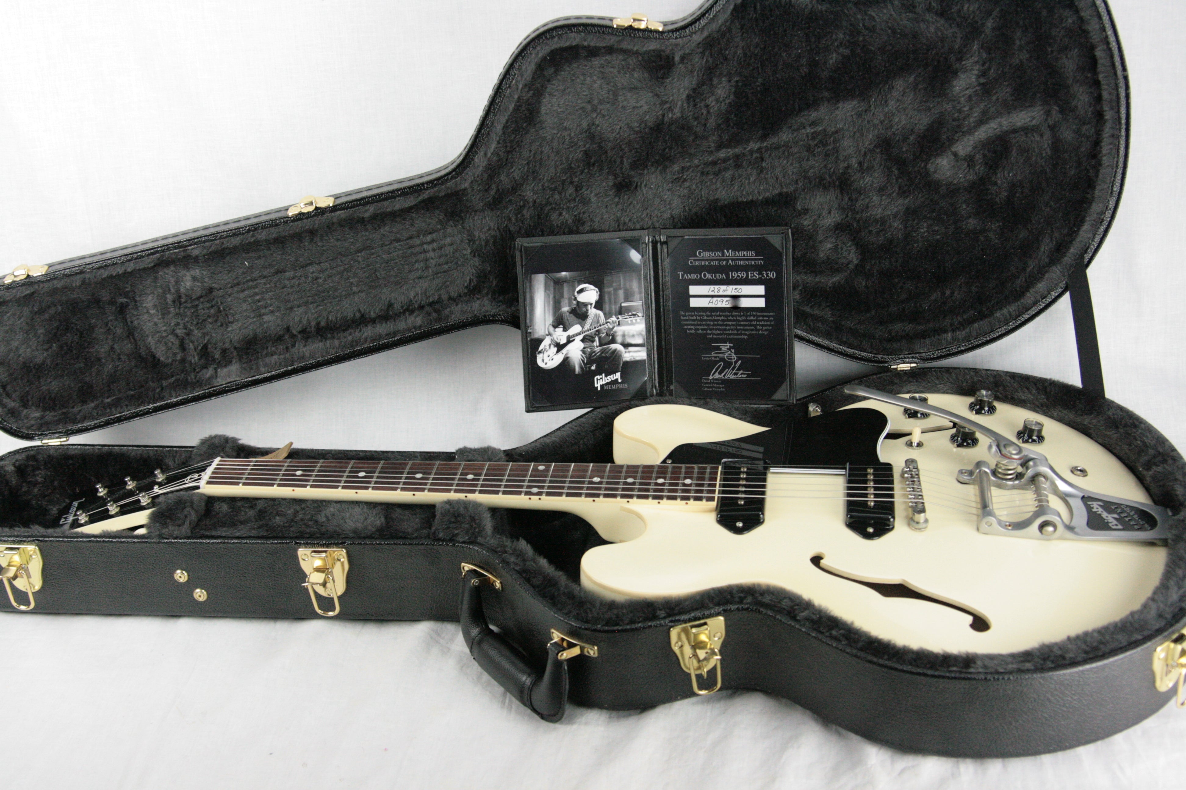 *SOLD*  1959 Gibson Memphis ES-330 Tamio Okuda Classic White! P90 Bigsby Limited Edition