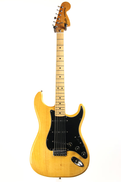 LIGHT! 1977 Fender Stratocaster FLAMED ASH Natural - Maple Neck Strat Vintage USA 1970's Hardtail