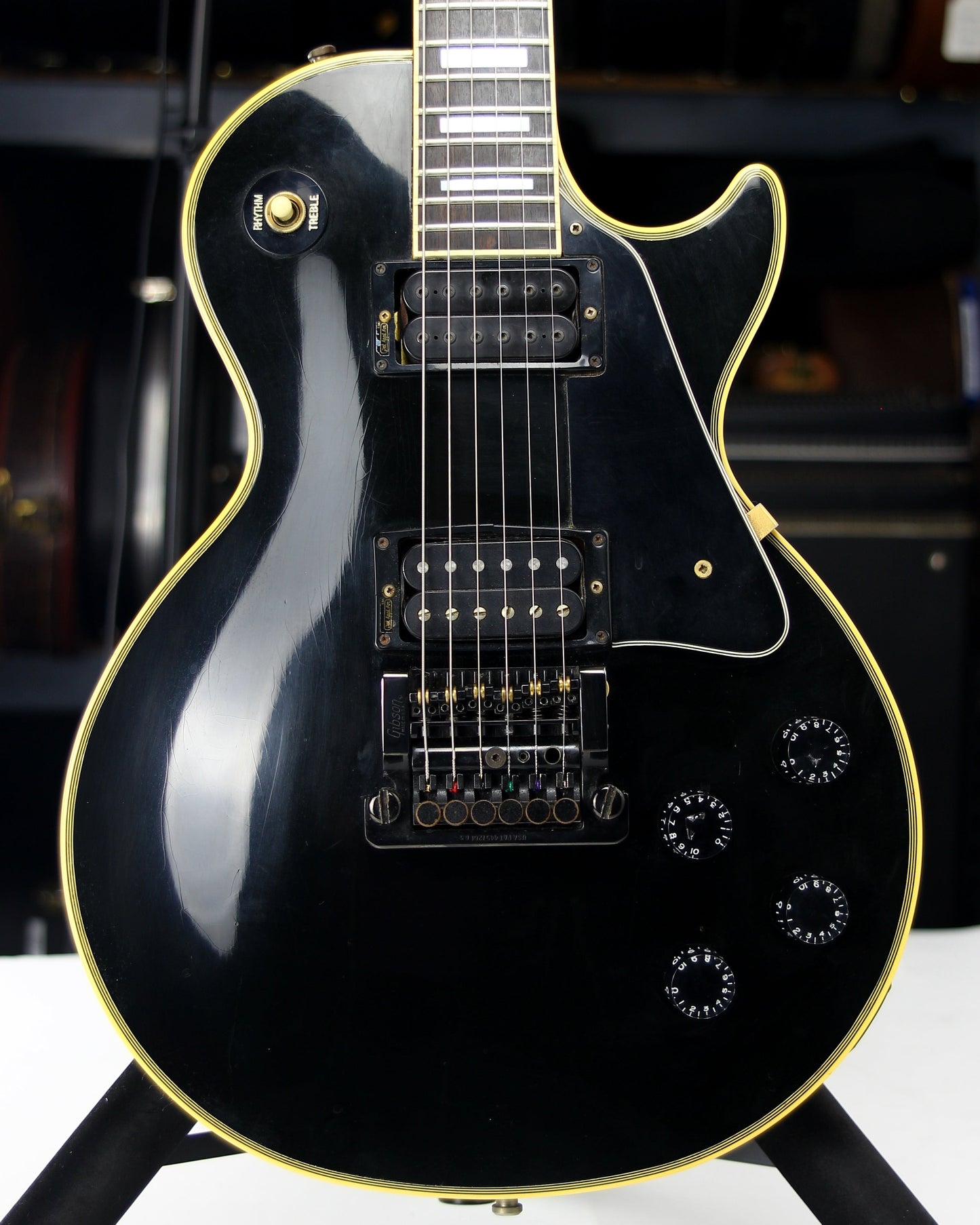 1985 Gibson Custom Shop Edition Les Paul Custom - Rare Japan-Only Model w Kahler, Black