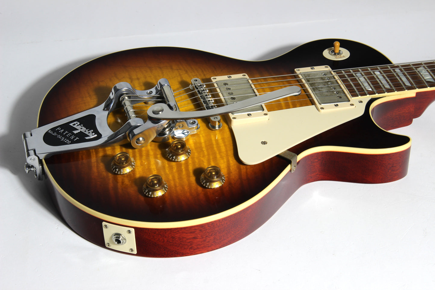 2016 Gibson 1958 Les Paul Historic Reissue R8 58 Custom Shop Bigsby - Faded Tobacco Sunburst Flametop