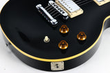 2007 Gibson USA Les Paul Standard DC Double Cutaway Plain Top - Ebony Black, Bound Neck & Body!