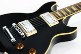2007 Gibson USA Les Paul Standard DC Double Cutaway Plain Top - Ebony Black, Bound Neck & Body!