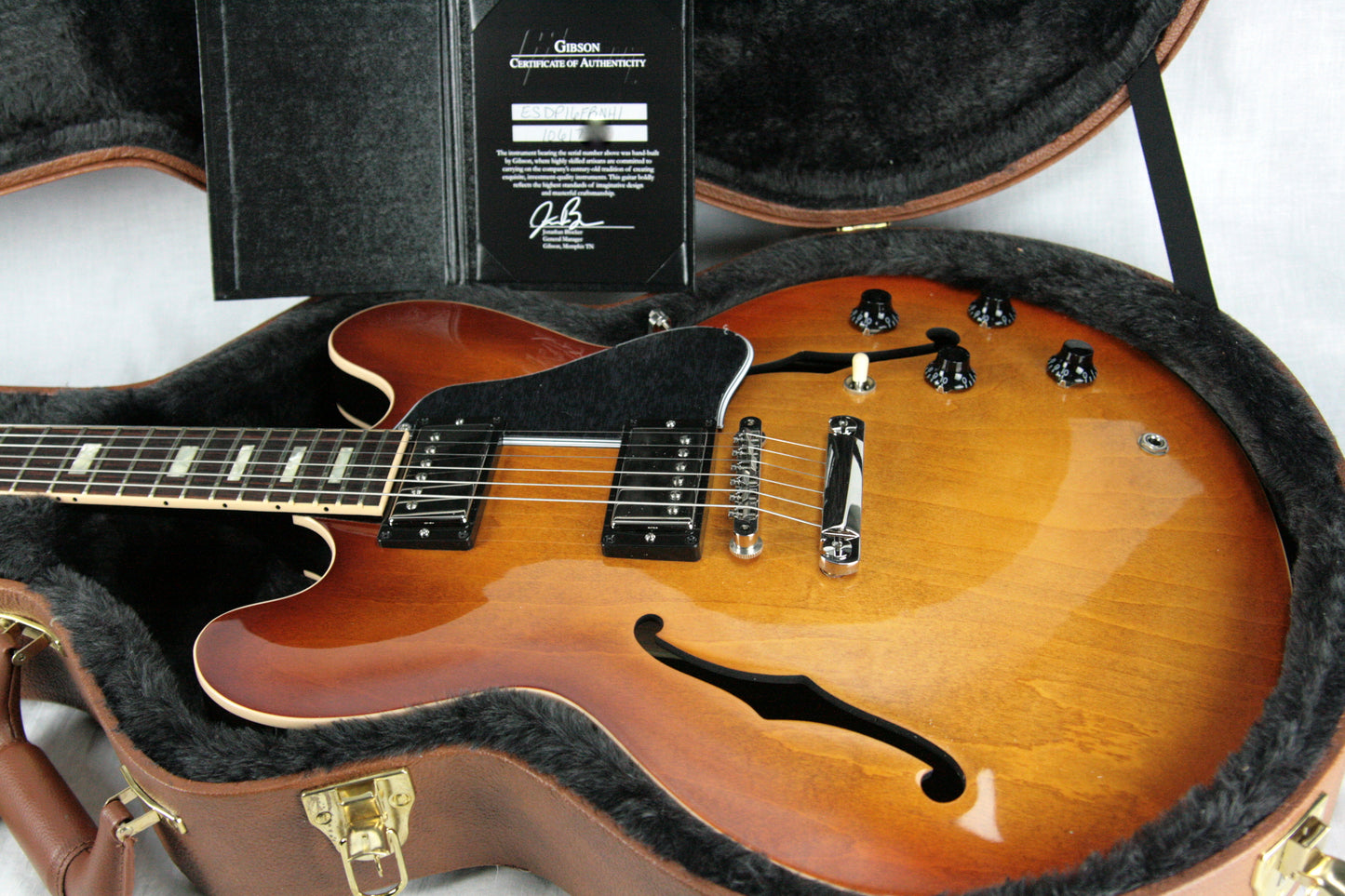 2017 Gibson ES-335 Faded Light Burst Plaintop! Block inlays! Memphis 345 355