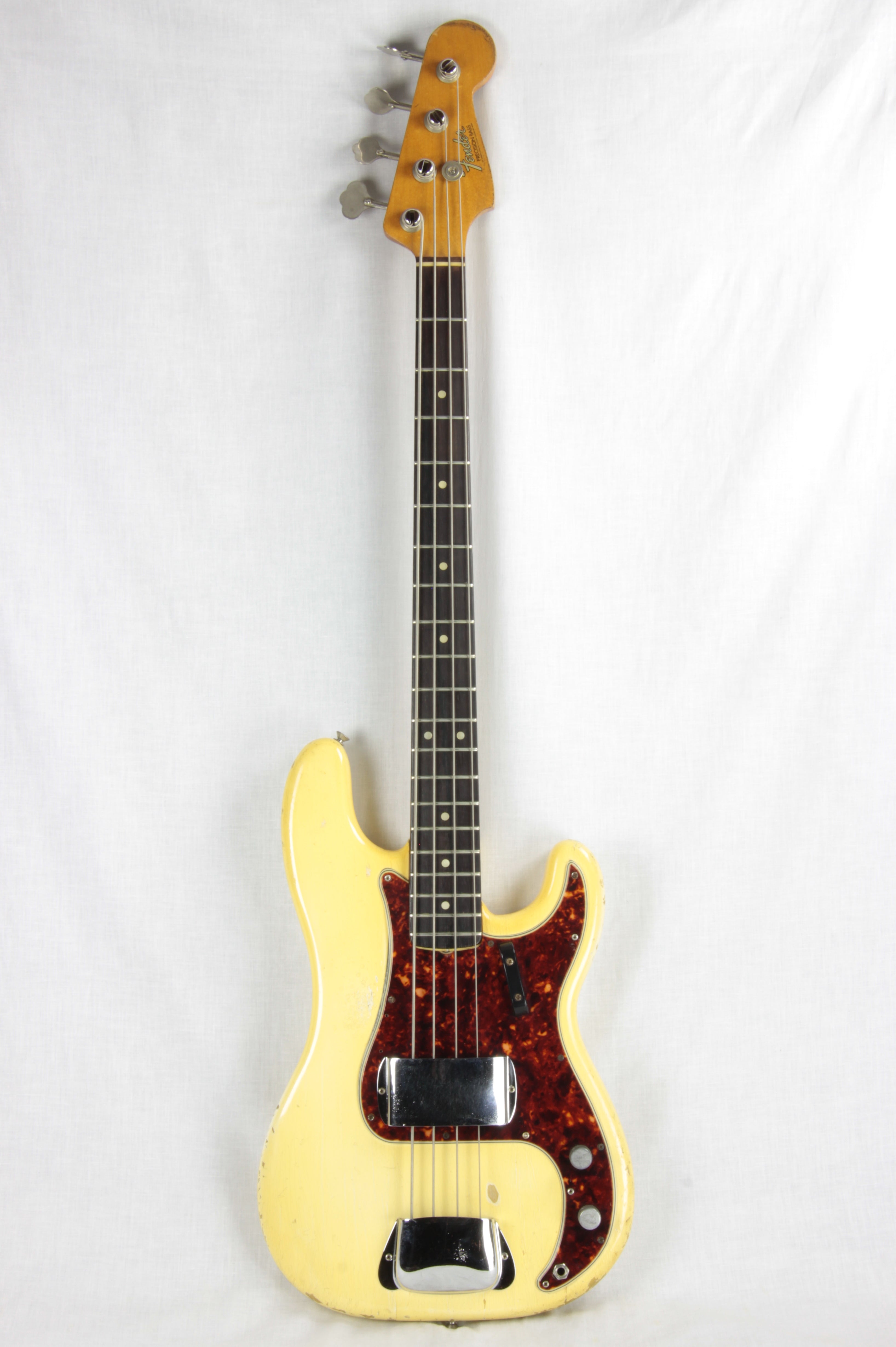 1964 Fender Precision Bass CUSTOM COLOR Olympic White w/ OHSC! Pre-CBS P