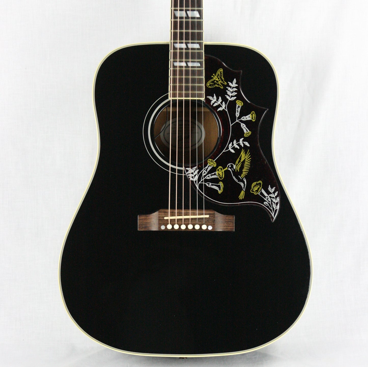 2012 Gibson Hummingbird in Ebony Black Finish! Dreadnought Acoustic Guitar j45 j200