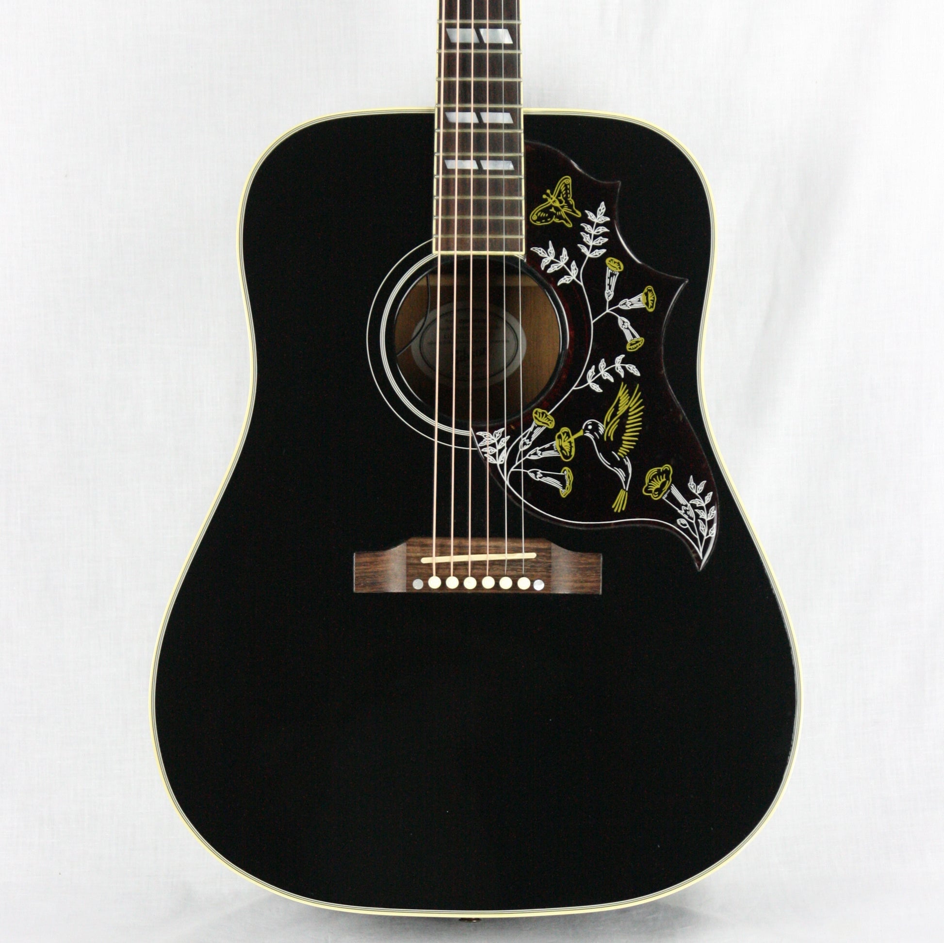 2012 Gibson Hummingbird in Ebony Black Finish! Dreadnought Acoustic Gu –  Kansas City Vintage Guitars