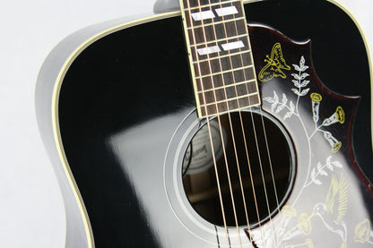 2012 Gibson Hummingbird in Ebony Black Finish! Dreadnought Acoustic Guitar j45 j200