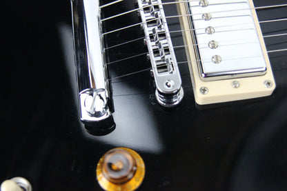 2007 Gibson USA Les Paul Standard DC Double Cutaway Plain Top - Ebony Black, Bound Neck & Body!