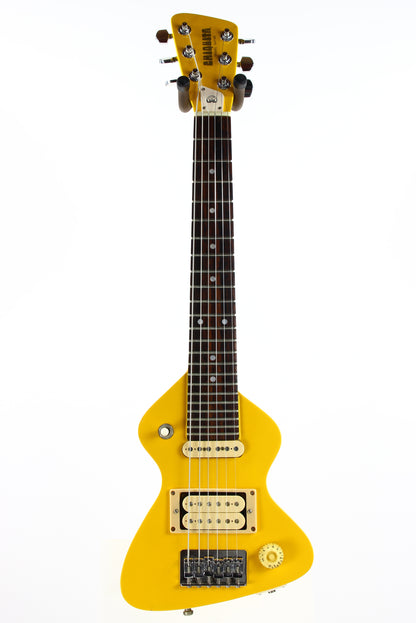 c. 1983 Hondo Dan Erlewine Chiquita Banana Yellow Travel Guitar w/ Amp -- Back to the Future Marty McFly, Billy Gibbons, ZZ Top!