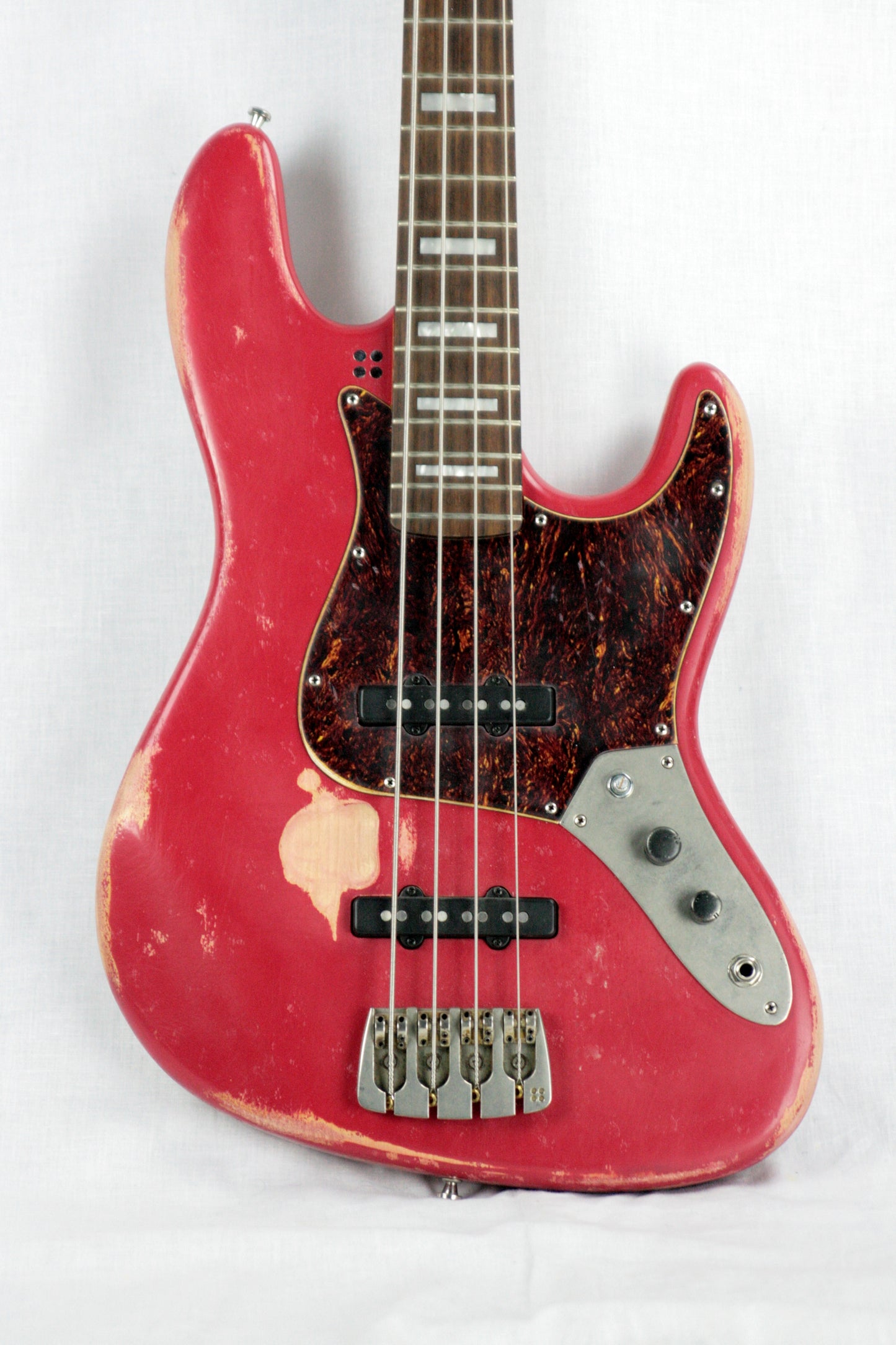 🔵 2012 Sandberg Marlowe DK Signature Model Jazz Bass! German-Made Aged Red!