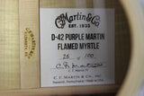 *SOLD*  MINT Martin D-42 Purple Martin Flamed Myrtle Limited Edition - Dreadnought, Purple Sunburst