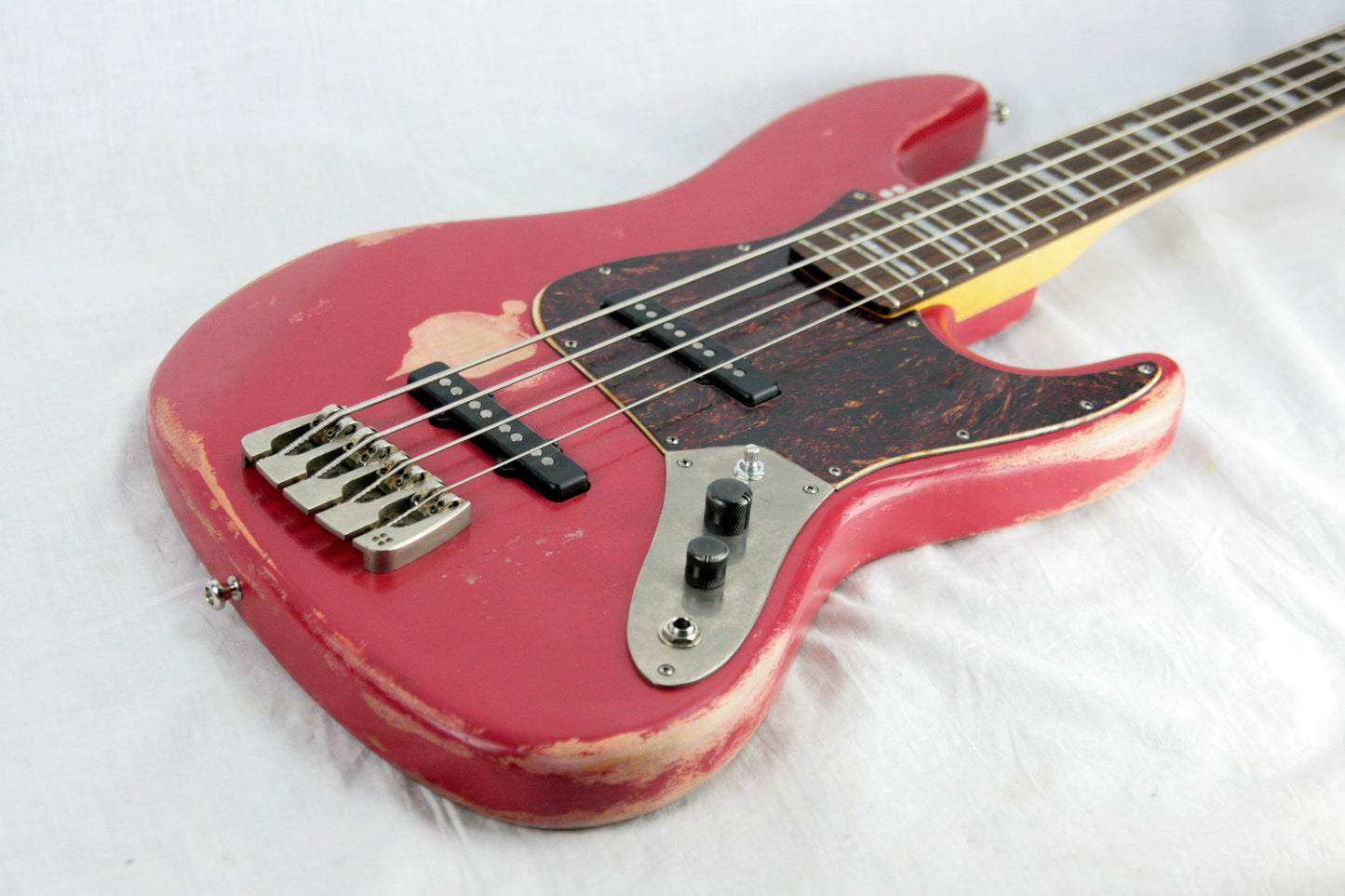 🔵 2012 Sandberg Marlowe DK Signature Model Jazz Bass! German-Made Aged Red!