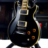 2007 Gibson USA Les Paul Standard DC Double Cutaway Plain Top - Ebony Black, Bound Neck & Body!