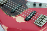 🔵 2012 Sandberg Marlowe DK Signature Model Jazz Bass! German-Made Aged Red!
