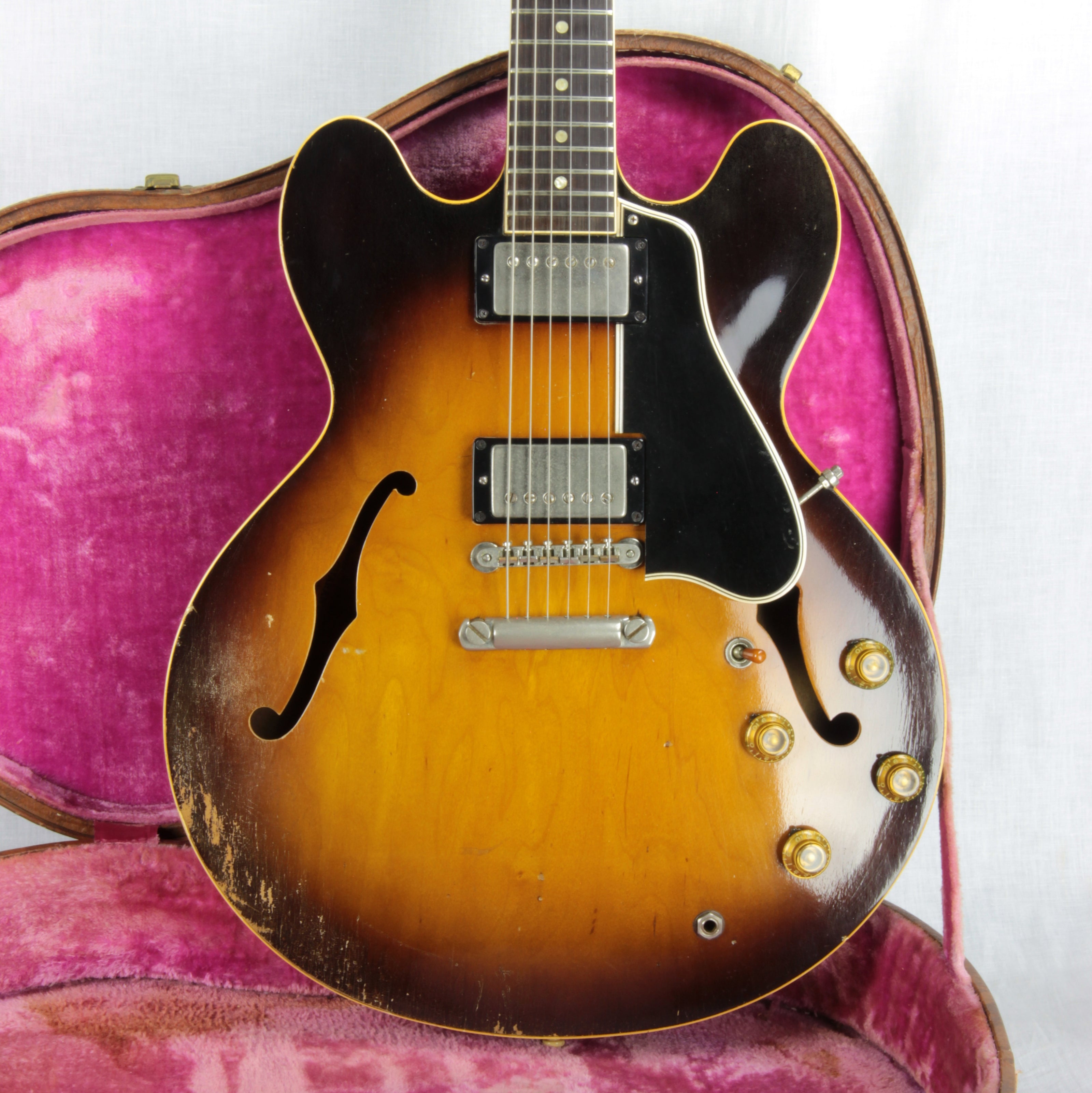 Late 1958 Gibson ES-335 in worn Sunburst finish