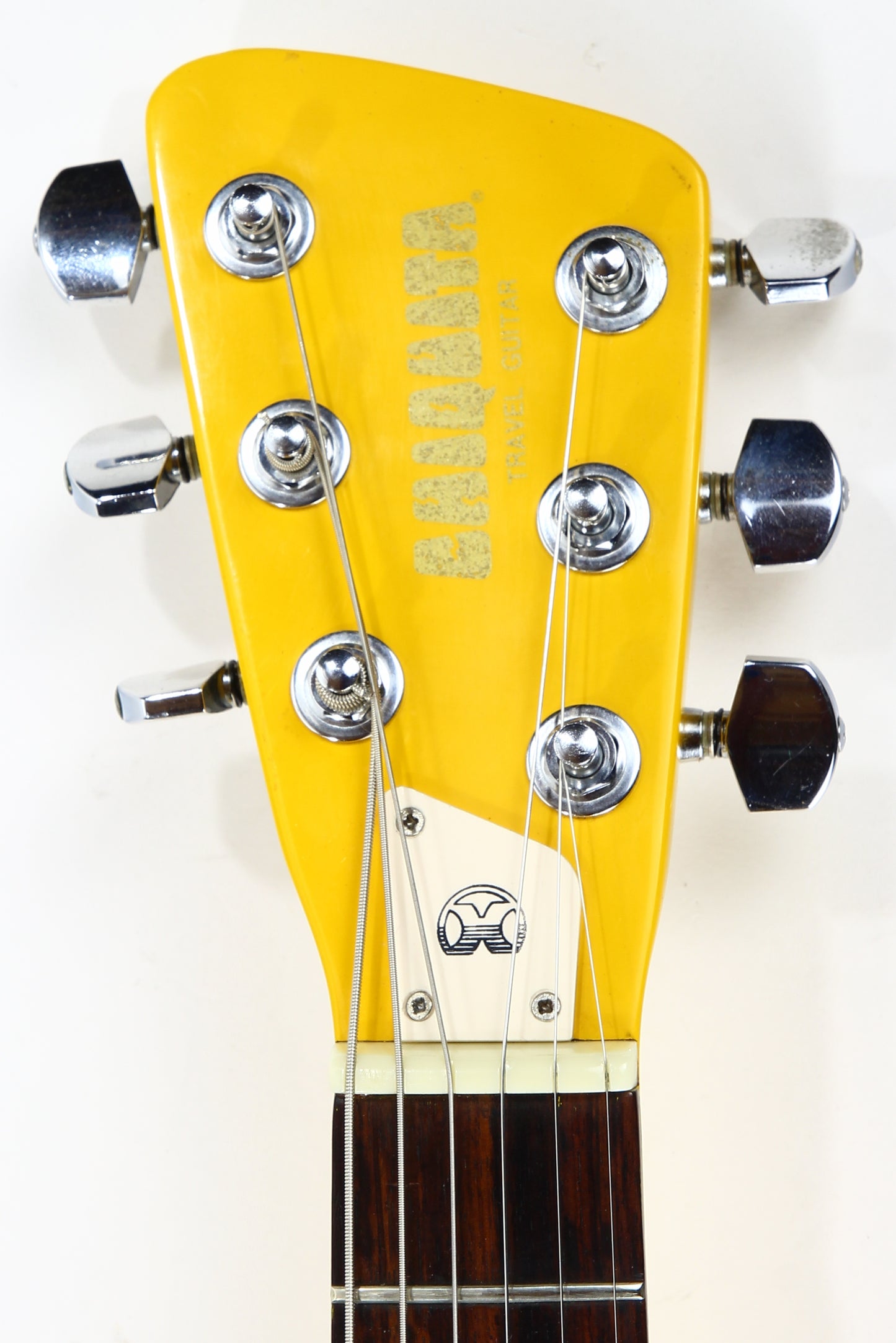 c. 1983 Hondo Dan Erlewine Chiquita Banana Yellow Travel Guitar w/ Amp -- Back to the Future Marty McFly, Billy Gibbons, ZZ Top!