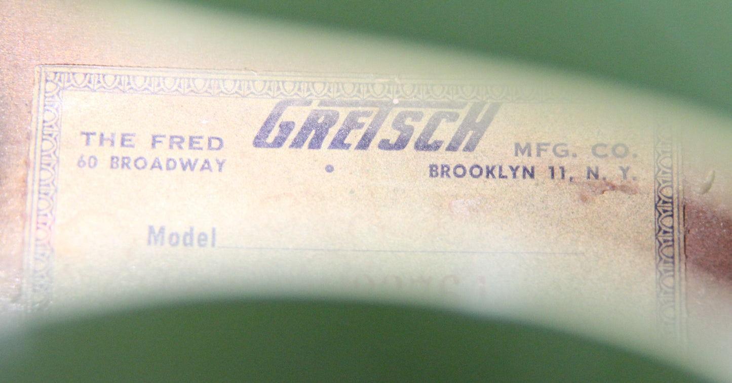 1957 Gretsch 6196 Country Club CADILLAC GREEN - Dearmond Pickups, white falcon size hollowbody guitar