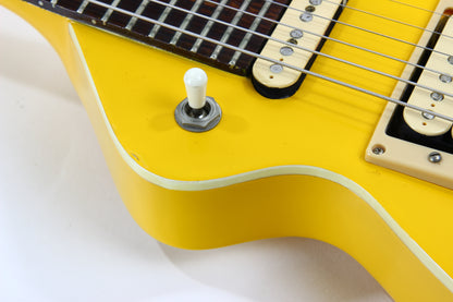 c. 1983 Hondo Dan Erlewine Chiquita Banana Yellow Travel Guitar w/ Amp -- Back to the Future Marty McFly, Billy Gibbons, ZZ Top!