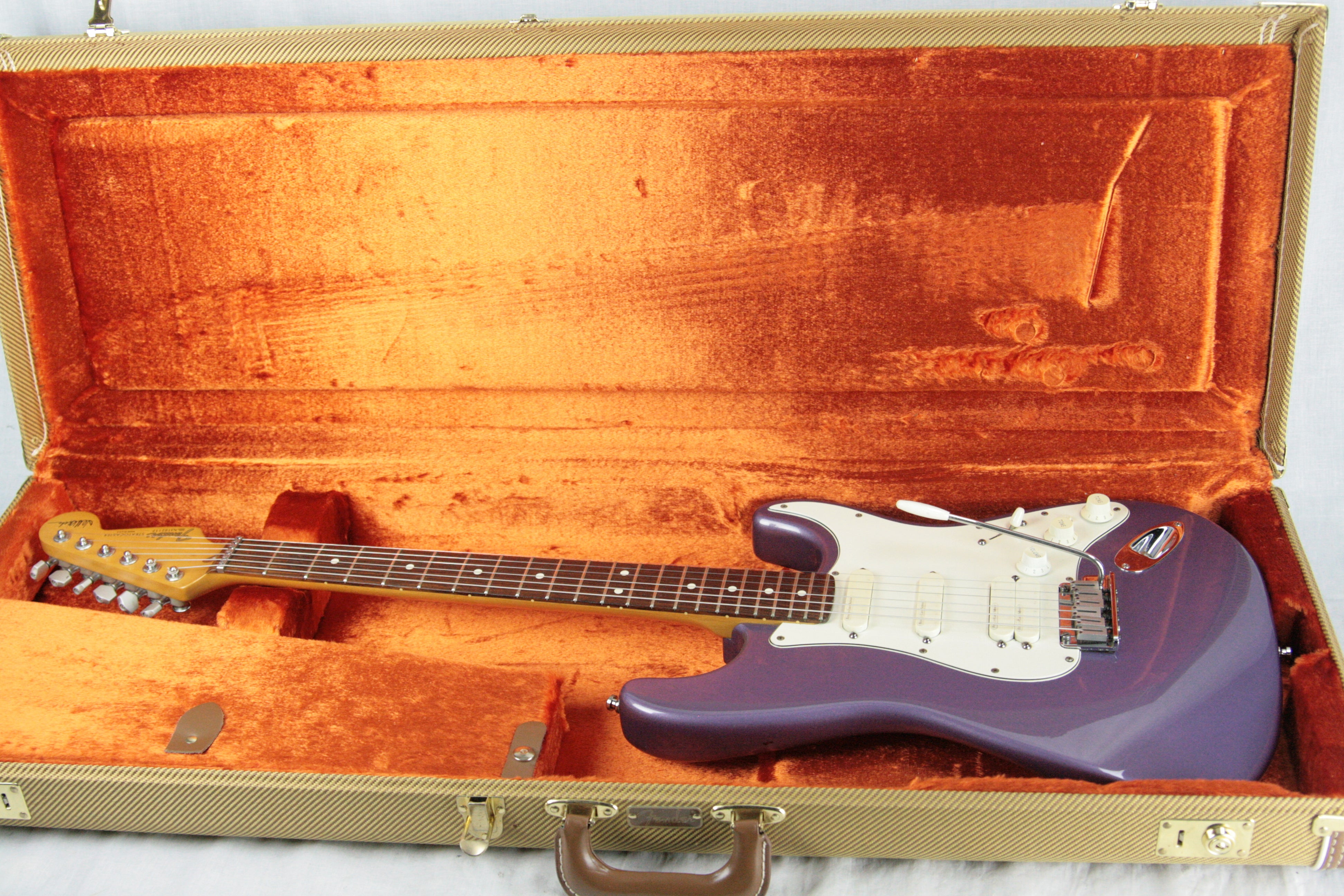 *SOLD*  1993 Fender Jeff Beck Stratocaster Midnight Purple! Fat-Neck Strat, Lace Sensors Ultra