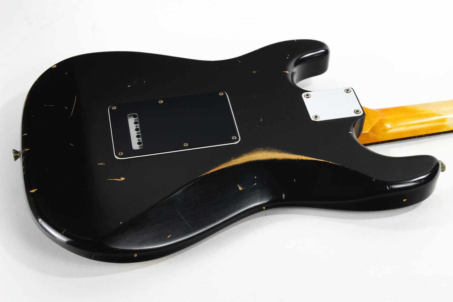 2008 Nash S63 Stratocaster Heavy Relic Black Matching Headstock -- Rosewood Board, ALL BLACK Strat! Van Zandt Pickups