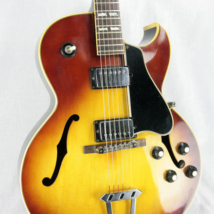 1969-1970 Gibson ES-175 Archtop Electric Guitar! Sunburst Finish, No Volute, Patent Sticker Pups!