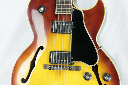 1969-1970 Gibson ES-175 Archtop Electric Guitar! Sunburst Finish, No Volute, Patent Sticker Pups!