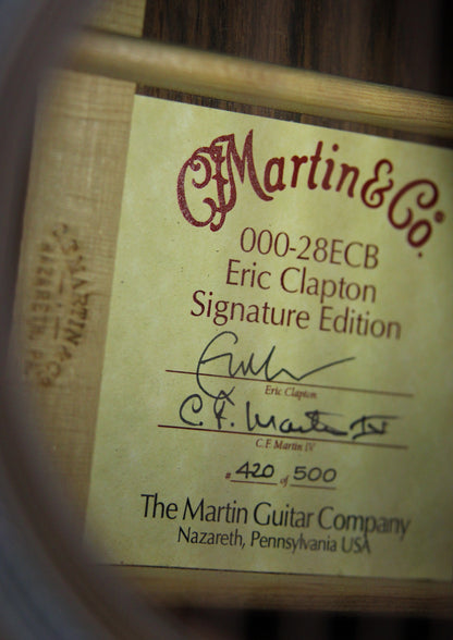 2003 Martin 000-28ECB Brazilian Rosewood Eric Clapton - Sunburst Limited Edition - Signed Label!