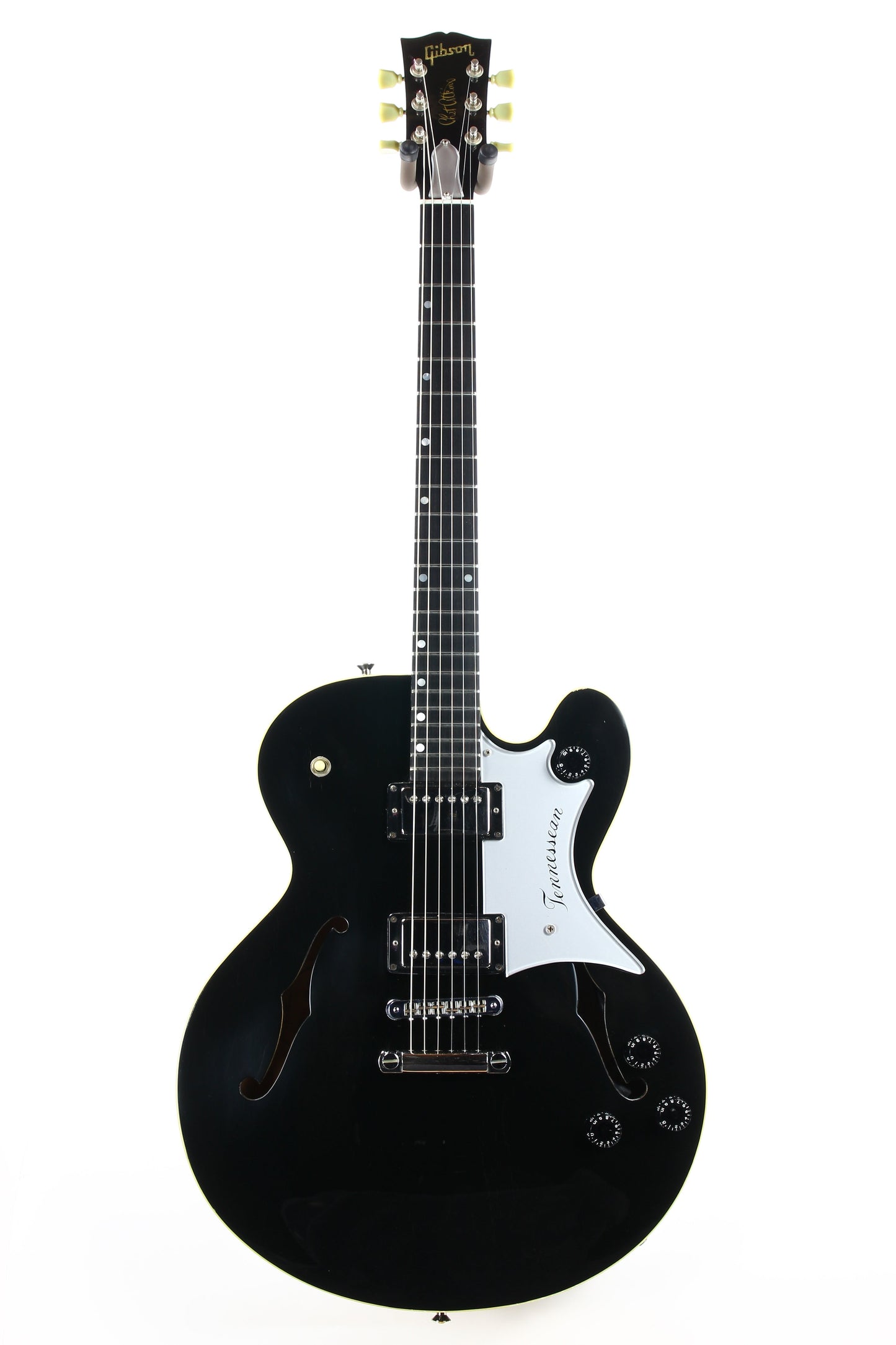 1990 Gibson Chet Atkins Tennessean Ebony Black - First Year, Rare Color, Silver guard, Archtop