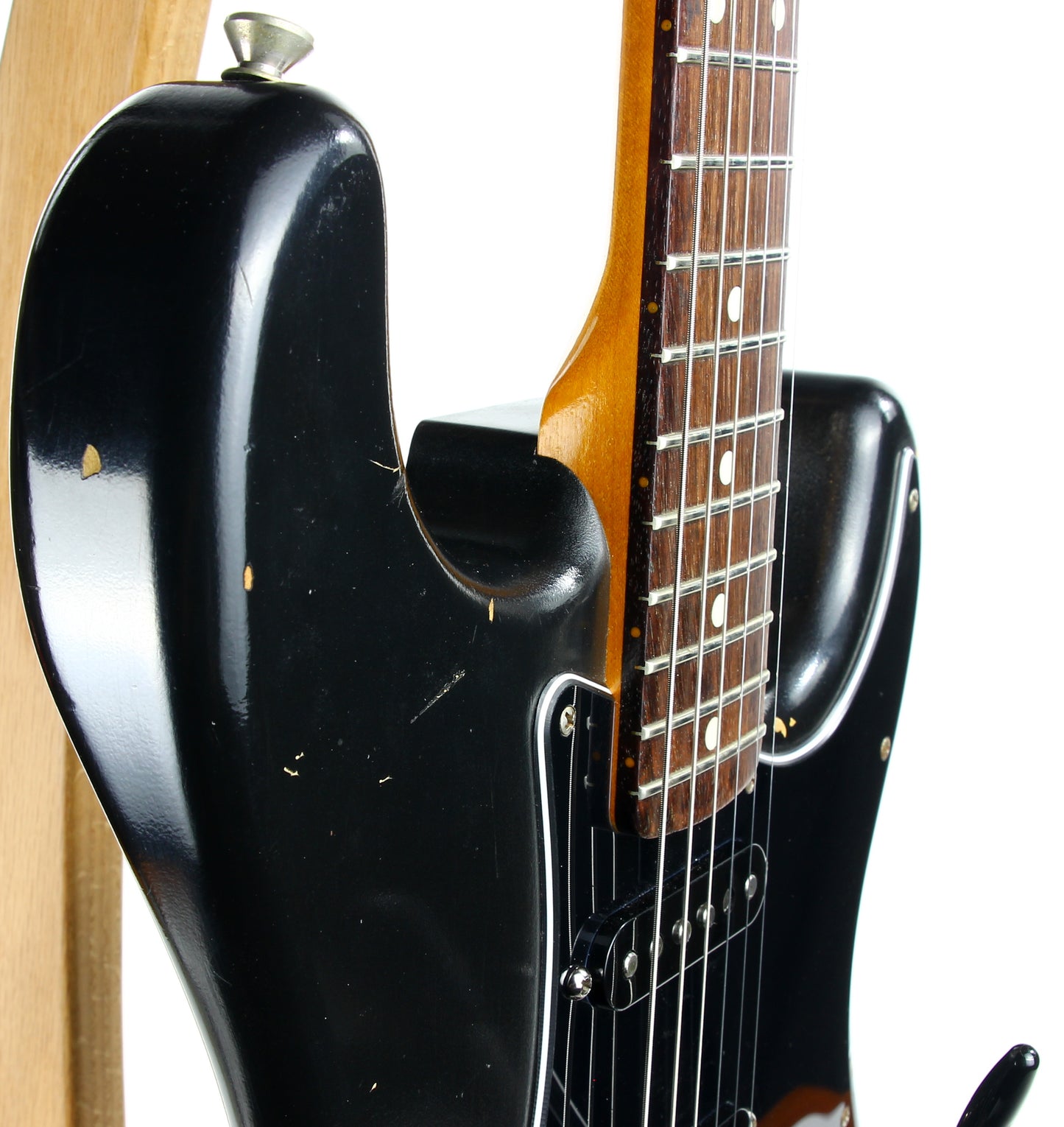 2008 Nash S63 Stratocaster Heavy Relic Black Matching Headstock -- Rosewood Board, ALL BLACK Strat! Van Zandt Pickups