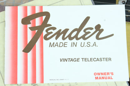 1983 Fender '52 Telecaster FULLERTON 1952 Reissue BLONDE! ONE-OWNER W/ TAGS! Blackguard Tele