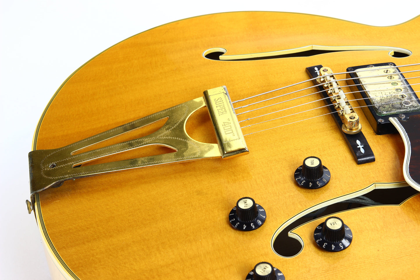 1969-1970 Gibson Super 400-CES Natural Archtop Electric Hollowbody --Orange Label, No Volute!