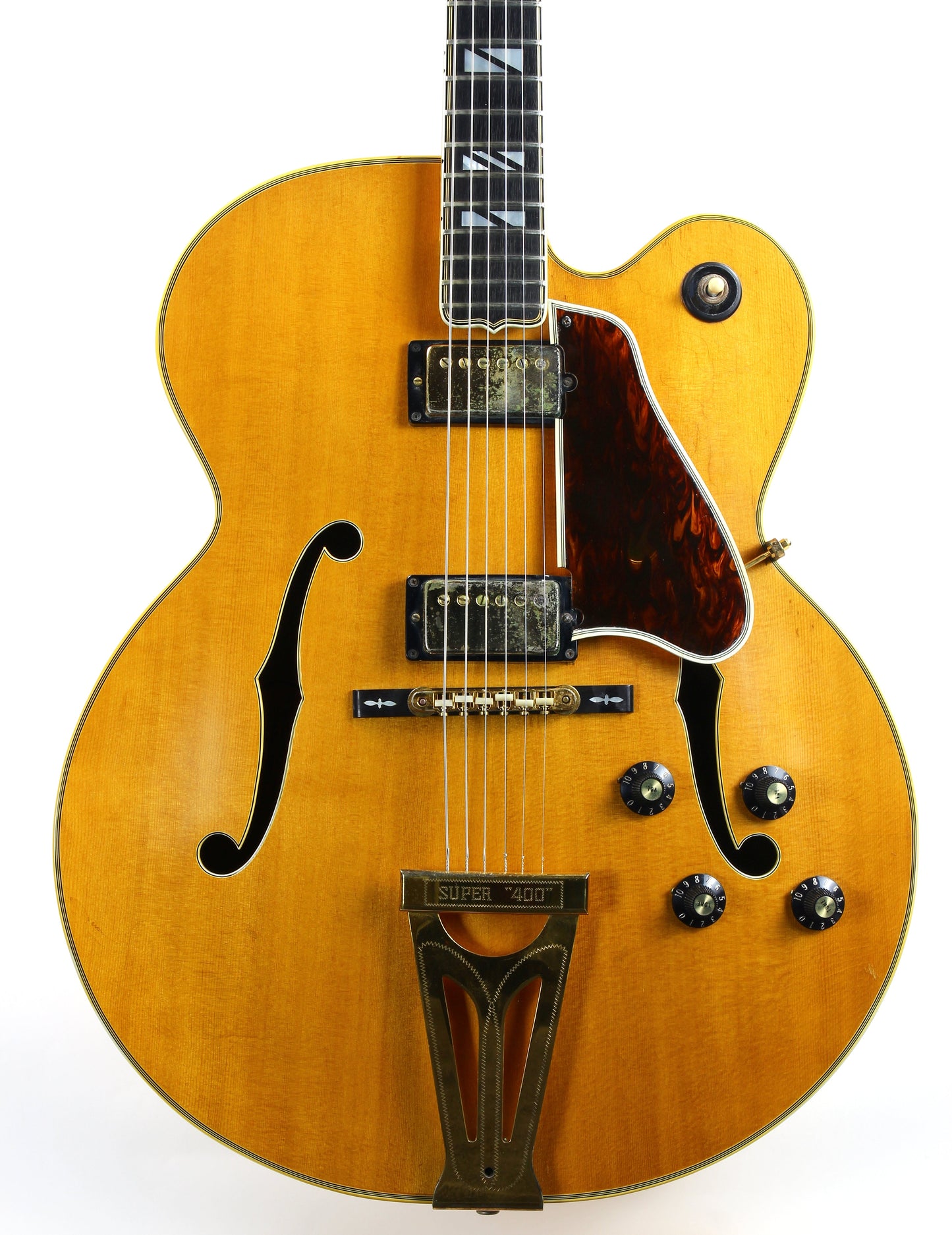 1969-1970 Gibson Super 400-CES Natural Archtop Electric Hollowbody --Orange Label, No Volute!