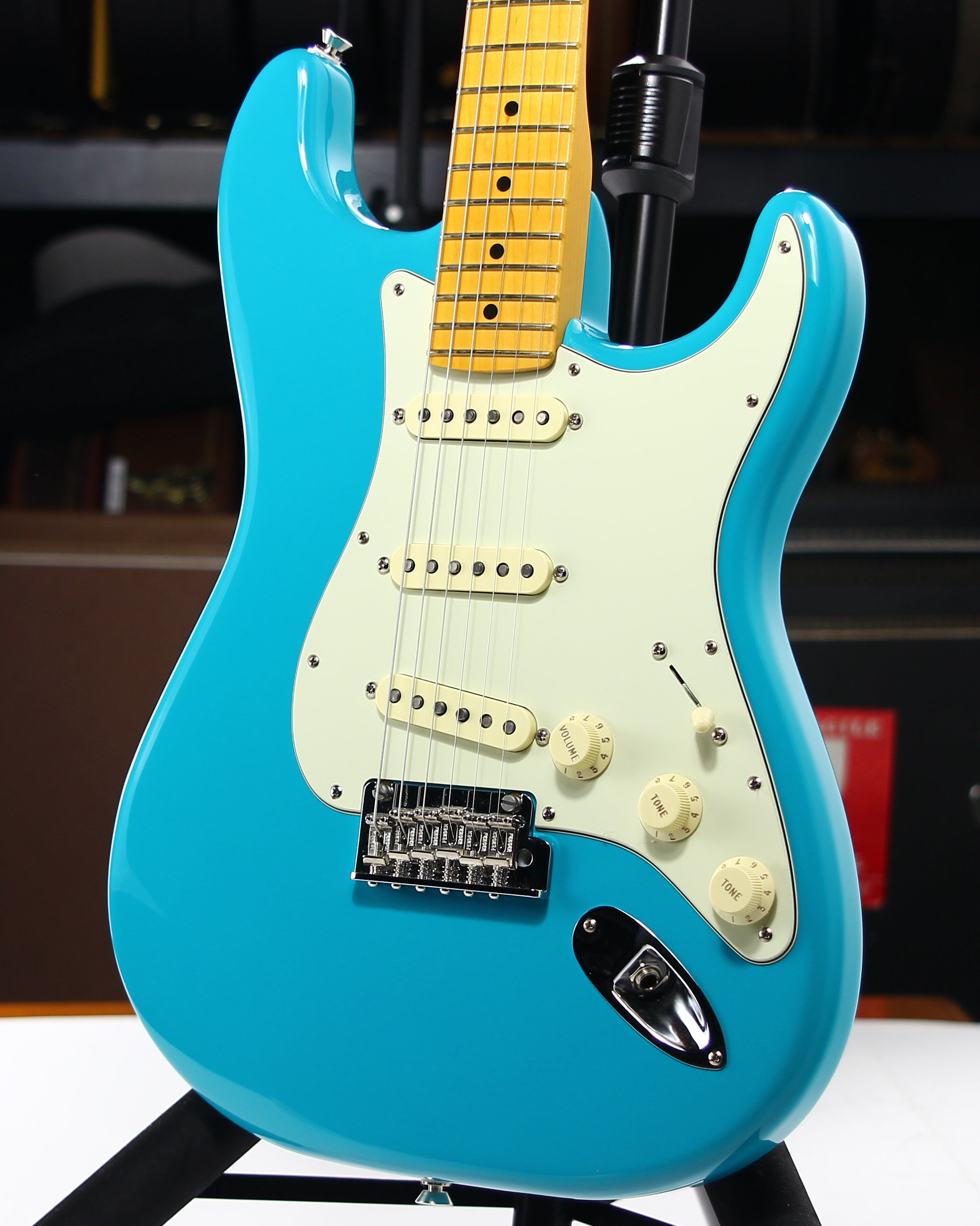 *SOLD*  2021 Fender American Professional Pro II Stratocaster Miami Blue -- USA Strat, Maple Neck