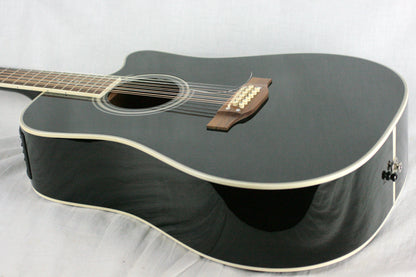 2000 Takamine EF381C Black 12-String Acoustic Electric Guitar! Made in Japan! ef381sc