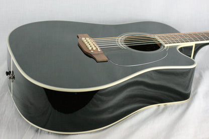 2000 Takamine EF381C Black 12-String Acoustic Electric Guitar! Made in Japan! ef381sc