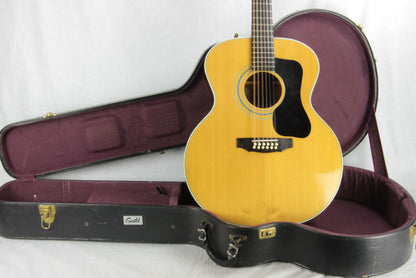 1974 Guild F212XL-NT Vintage Jumbo 12-String Acoustic Guitar w/ Original Case! f-212 xl