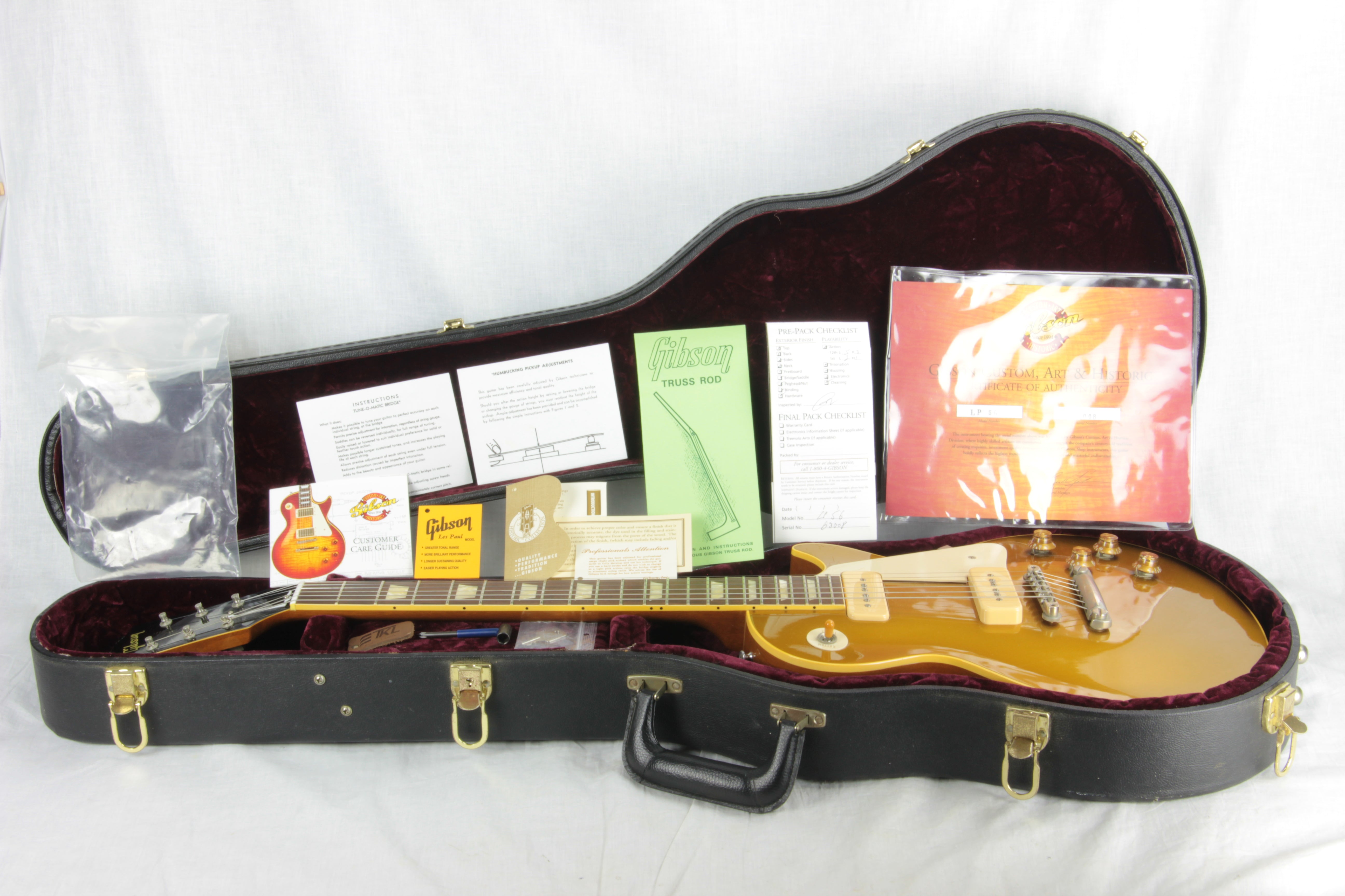 *SOLD*  2003 Gibson BRAZILIAN ROSEWOOD '56 Reissue Les Paul Goldtop 1956 Custom Shop Historic LP R6