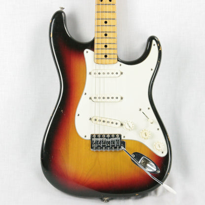 1973 Fender Stratocaster SUNBURST w/ Maple Neck Strat! Staggered Pole Pups 1970's