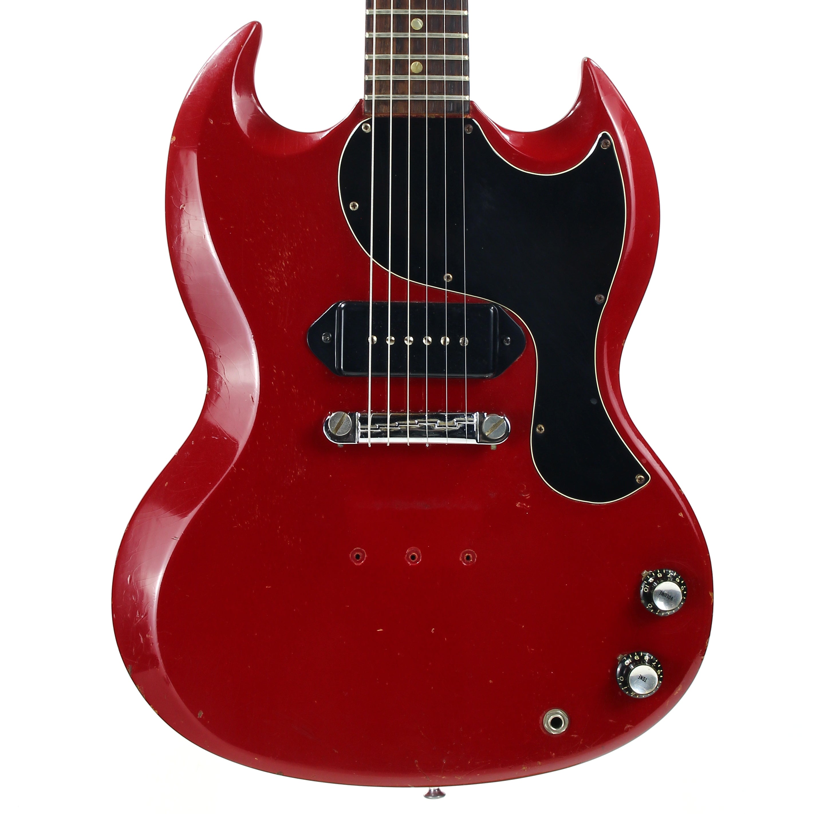 *SOLD*  1965 Gibson SG Junior EMBER RED Wide Nut Les Paul Jr. Custom Color