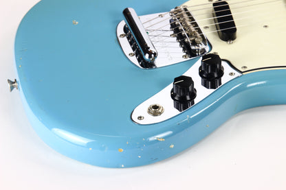 1965 Fender Mustang DAPHNE BLUE w/ Original Case - Kurt Cobain-type, L-Series, Small Headstock!