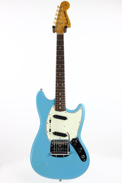 1965 Fender Mustang DAPHNE BLUE w/ Original Case - Kurt Cobain-type, L-Series, Small Headstock!