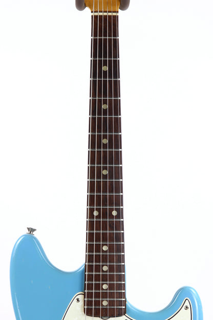 1965 Fender Mustang DAPHNE BLUE w/ Original Case - Kurt Cobain-type, L-Series, Small Headstock!