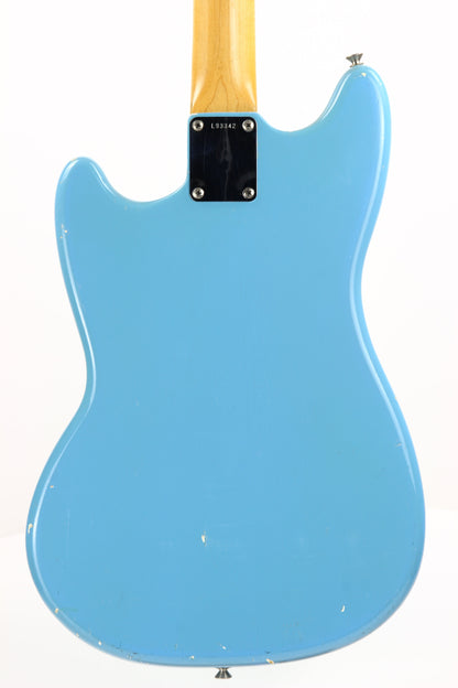 1965 Fender Mustang DAPHNE BLUE w/ Original Case - Kurt Cobain-type, L-Series, Small Headstock!