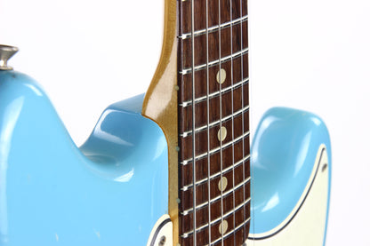 1965 Fender Mustang DAPHNE BLUE w/ Original Case - Kurt Cobain-type, L-Series, Small Headstock!